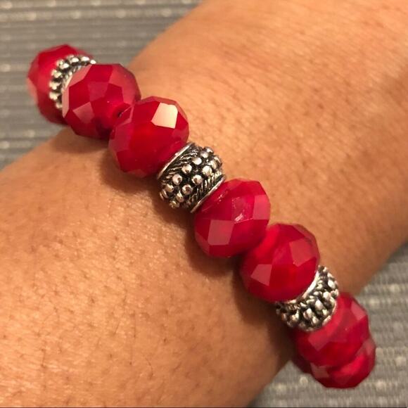 Ruby Red Crystal Bracelet - Picture 1 of 6